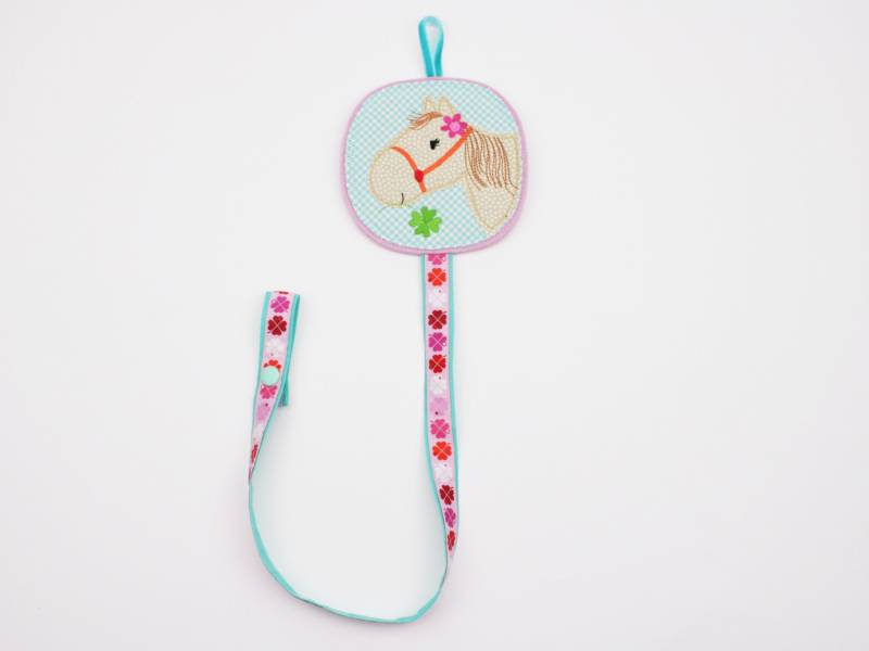 Haarspangenhalter Pferd Rosa/Türkis von JaClarDesign