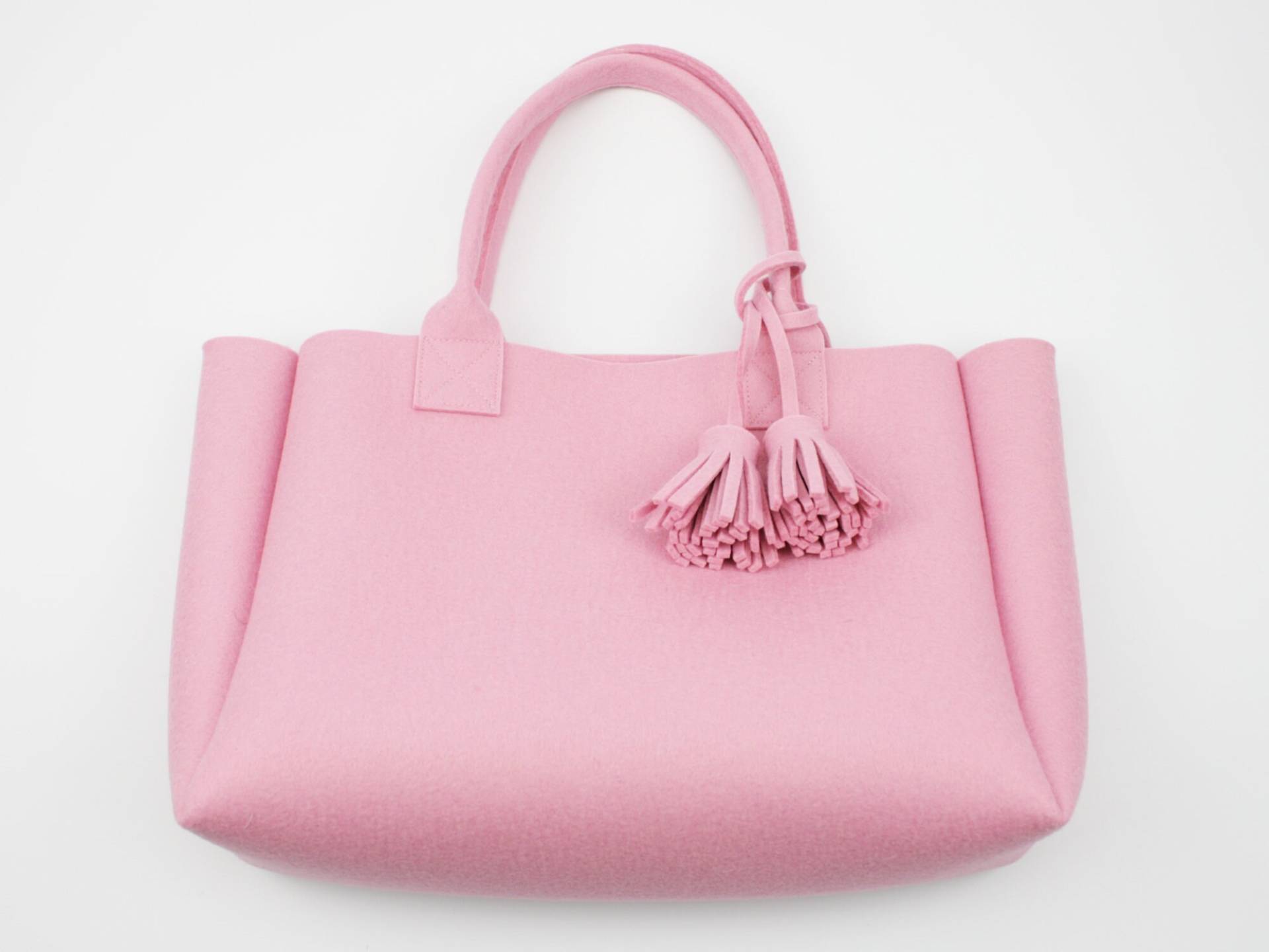 Handtasche/Shopper Reiner Wollfilz Rosa von JaClarDesign