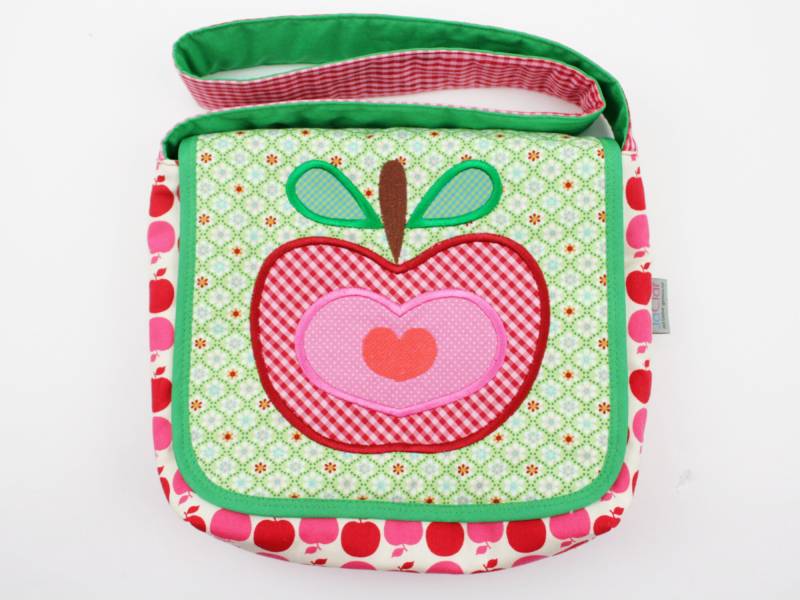 Kindergartentasche Äpfelchen Grün/Rot von JaClarDesign