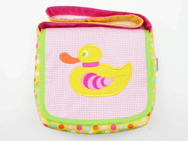 Kindergartentasche Ente Unikat Rosa/Gelb von JaClarDesign