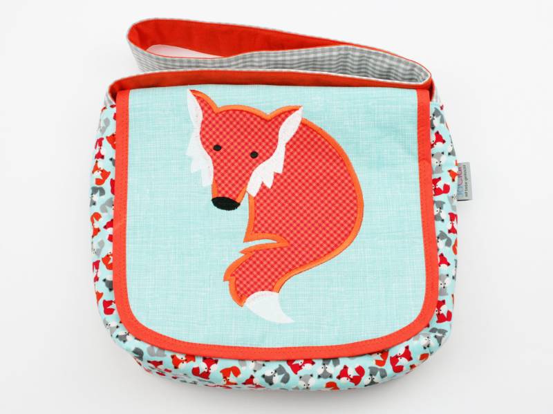 Kindergartentasche Fuchs Türkis/Orange von JaClarDesign