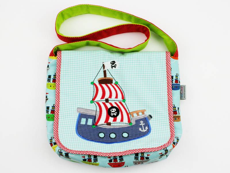 Kindergartentasche Piratenschiff Mint/Grün von JaClarDesign