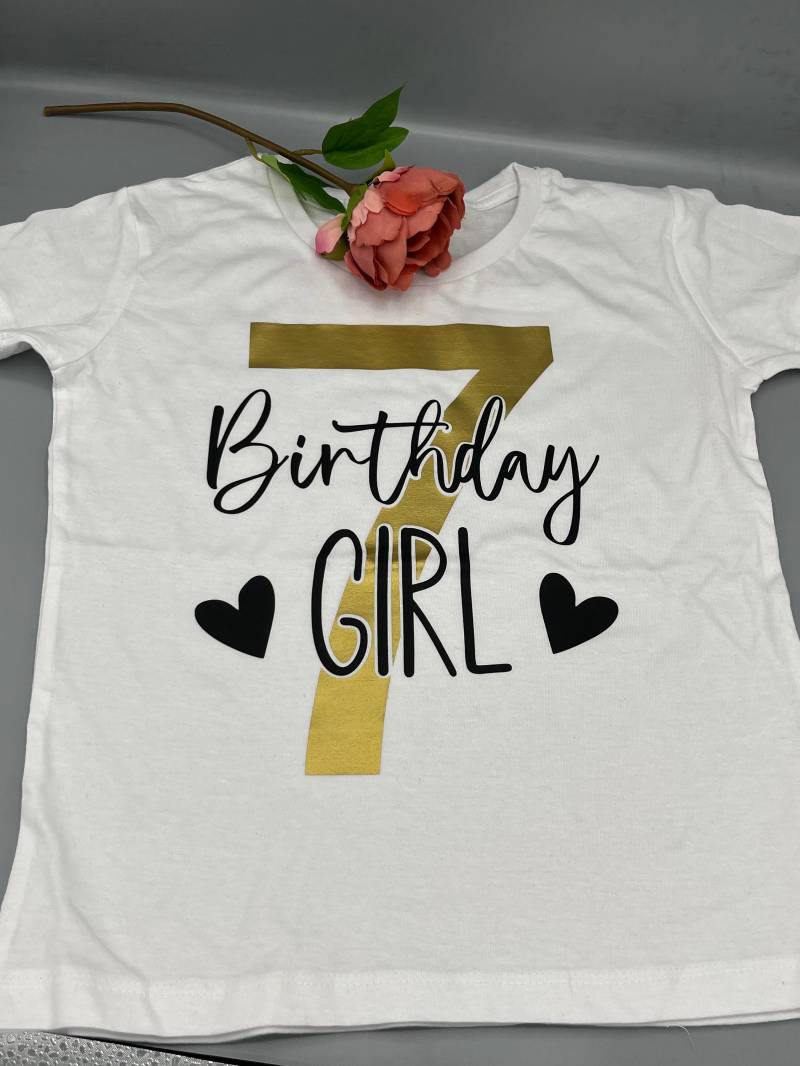 Geburtstagsshirt Zum Geburtstag. Shirt Mit Zahm. Birthday Girl. Geburtstag Mädchenshirt. Königin von JaLeKreativGeschenk