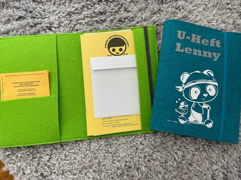 Rohling Für U-Heft Hülle. Mappe Das Vorsorgeheft Kinder von JaLeKreativGeschenk