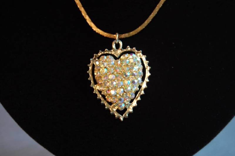 strass Herz Halskette ~ Vintage strass Herz Halskette ~ Vintage von JaPerryJewels