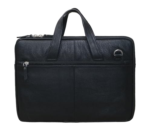 Jaald 15" Business Laptoptasche Schwarzer Profi Stilvoll Schlank Bürotasche Macbook MacBook-kompatibel Umhängetasche für Männer Frauen von Jaald