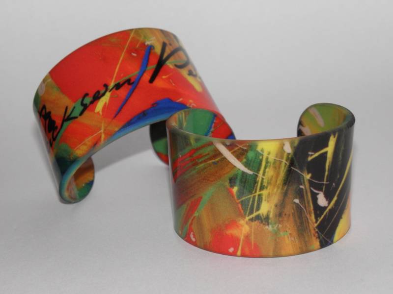 Acryl Armreif/Armband - Jackson Pollock Abstrakt Manschette Acryl Armreif/Armband - Jackson Pollock Abstrakt Manschette von JabaleeDesign
