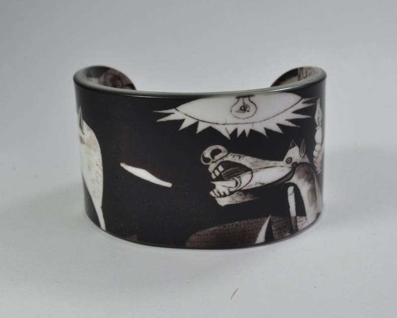 Acryl Armreif/Armband - Pablo Picasso Guernica Kubismus Manschette von JabaleeDesign