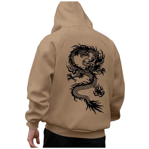 Jabidoos Kapuzenpullover Herren Hoodie Männer Mit Backprint Oversized Hoodie Herren Streetwear Sweatshirt Sweatjacke Pullover Winterjacke Herren Langarm Kapuzenpulli Frühling Herbst von Jabidoos