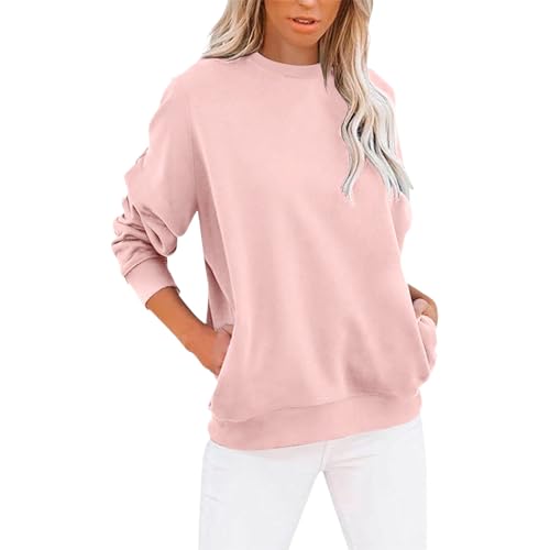 Jabidoos Sweatshirt Damen Pullover Damen Sommer Rundhals Langarmshirt Sommerpullover Leicht Herbst Pulli Baumwolle Casual Langarm Oberteile Tops mit Taschen Jabidoos Sweatshirt Damen Pullover Damen Sommer Rundhals Langarmshirt Sommerpullover Leicht Herbst Pulli Baumwolle Casual Langarm Oberteile Tops mit Taschen von Jabidoos