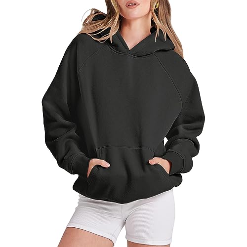 Jabidoos Sweatshirt Damen Pullover für Damen Hoodie Oversize Hoody Sweatjacke mit Kapuze Einfarbig Sport Kapuzenpullover Basic Sweatshirt von Jabidoos