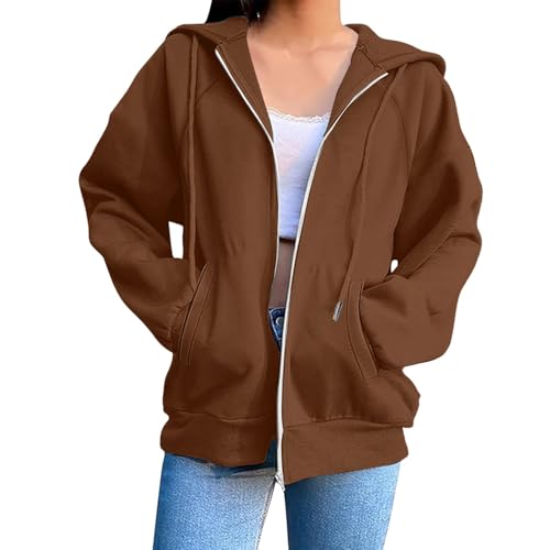 Sweatjacke Damen Hoodie Damen Baumwoll Fleecejacke Kapuzenjacke Herbst LangSportjacke Kapuzenpullover Mit Kapuze Reißverschluss Mantel Oversize Pullover Jacke Sweatjacke Damen Hoodie Damen Baumwoll Fleecejacke Kapuzenjacke Herbst LangSportjacke Kapuzenpullover Mit Kapuze Reißverschluss Mantel Oversize Pullover Jacke von Jabidoos