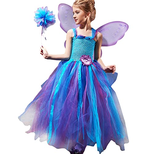 Baby Mädchen Weihnachtskleid | Mädchen-Fee-Prinzessin-Kleid mit Zauberstab und Flügel | Pageant Elfenkleider Kleinkind Partykleid Kleid für Fotoshooting von Jacekee