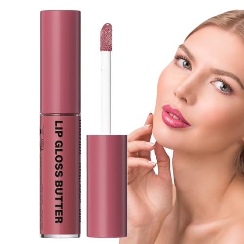 Glänzende Lippenglasur, Nicht klebender flüssiger Lippenstift mit leichtem Glanz, Langanhaltender Lip Plumper Gloss für trockene Lippen, Lippen-Make-up für Frauen und Mädchen Jacekee von Jacekee