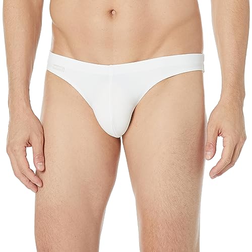 Jack Adams Herren-Badehose, Standardfarbe, gewellt, zweite Haut, 2,5 cm, Weiß/türkis, M von Jack Adams