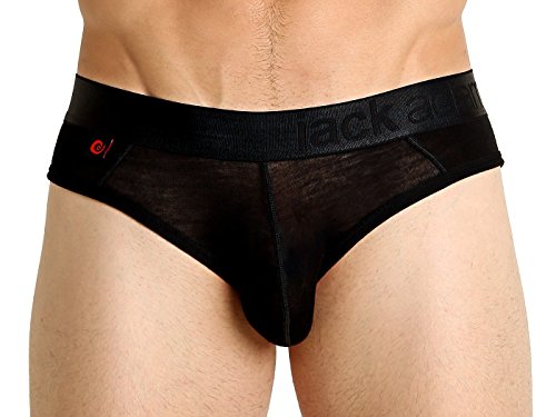 Jack Adams Herren Naked Fit Brief Unterhose, schwarz, Large von Jack Adams