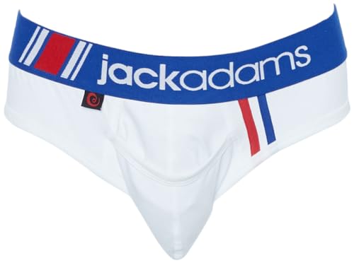 Jack Adams Herren Racer Jock Slip, Weiss/opulenter Garten, X-Large Jack Adams Herren Racer Jock Slip, Weiss/opulenter Garten, X-Large von Jack Adams