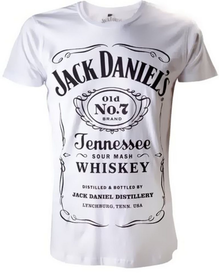 Jack Daniels Print-Shirt JACK DANIELS T-Shirt Weiß Tennessee Whiskey Shirt Gr. S M L XXXL Herren von Jack Daniels