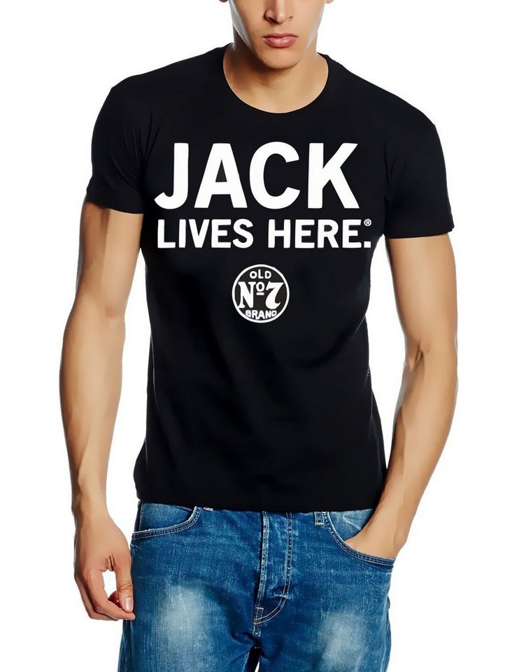 Jack Daniels T-Shirt JACK LIVES HERE Jack Daniels Herren T-Shirt Old No 7 Black Gr. S M L von Jack Daniels