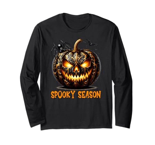 Spooky Season Graphic Women Jack O Lantern Halloween Pumpkin Langarmshirt von Jack O Lantern Halloween Black Pumpkin Gifts