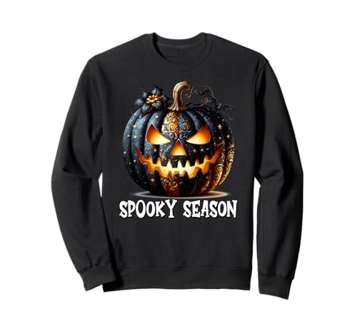 Spooky Season Pumpkin Graphic for Women and Girls Halloween Sweatshirt von Jack O Lantern Halloween Black Pumpkin Gifts