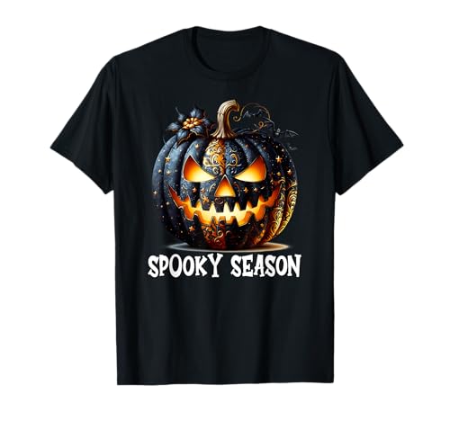 Spooky Season Pumpkin Graphic for Women and Girls Halloween T-Shirt von Jack O Lantern Halloween Black Pumpkin Gifts