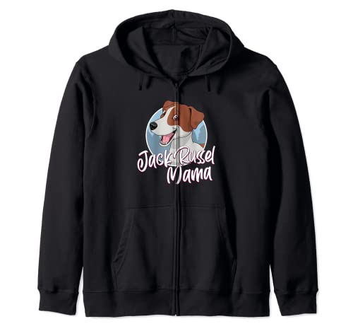 Jack Russel Mama mit Comic Zeichnung - Damen Kapuzenjacke von Jack Russel Motive & Geschenke