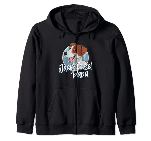 Jack Russel Papa mit Comic Zeichnung - Herren Kapuzenjacke von Jack Russel Motive & Geschenke