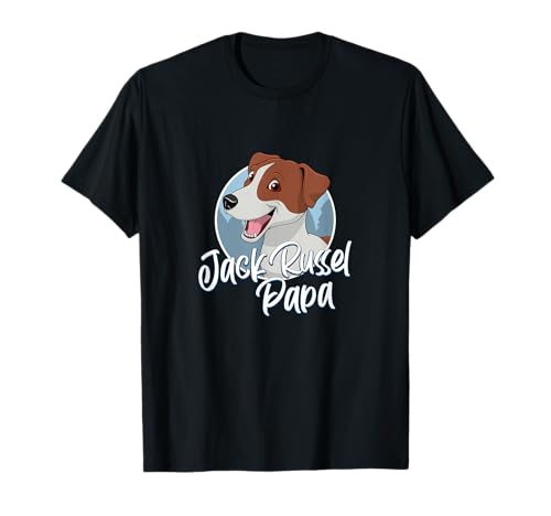 Jack Russel Papa mit Comic Zeichnung - Herren T-Shirt von Jack Russel Motive & Geschenke