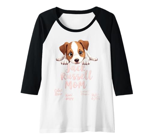 Damen Lustiges Jack Russell Mom Dog Terrier Mama Humor Zitat Raglan von Jack Russell Terrier Fun Designs