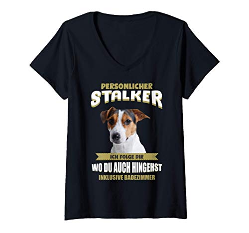 Damen Jack Russell Terrier - Jack Russell T-Shirt mit V-Ausschnitt Damen Jack Russell Terrier - Jack Russell T-Shirt mit V-Ausschnitt von Jack Russell Terrier - Jack Russell