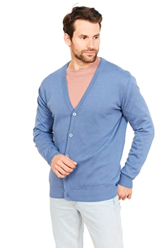 Jack Stuart - Herren Cardigan Aus 100% Baumwolle (Denimblau, M) von Jack Stuart