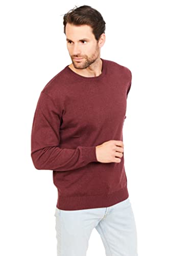 Jack Stuart - Herren Pullover Rundhalsausschnitt Aus 100% Baumwolle (Bordeaux, L) von Jack Stuart