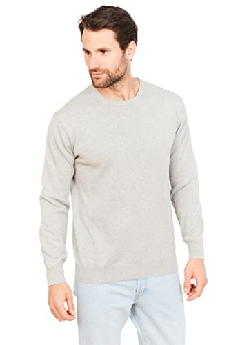 Jack Stuart - Herren Pullover Rundhalsausschnitt Aus 100% Baumwolle (Grau, L) von Jack Stuart