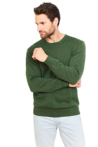 Jack Stuart - Herren Pullover Rundhalsausschnitt Aus 100% Baumwolle (Jagdgrün, M) von Jack Stuart