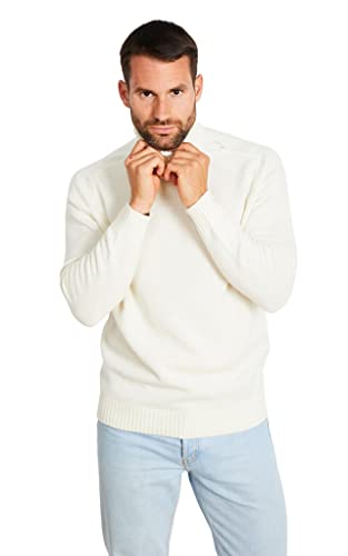 Jack Stuart - Herren Stehkragen Pullover, Gebrochenes Weiß, Large von Jack Stuart