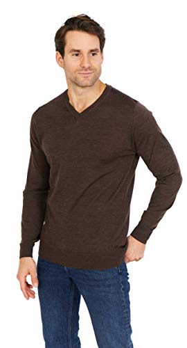 Jack Stuart - Herren V-Ausschnitt Pullover, 100% Merinowolle Extra Fine (Manciano, S) von Jack Stuart