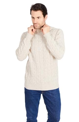 Jack Stuart Pullover für Herren, Winter, Wolle, Rollkragen, stein, Small von Jack Stuart