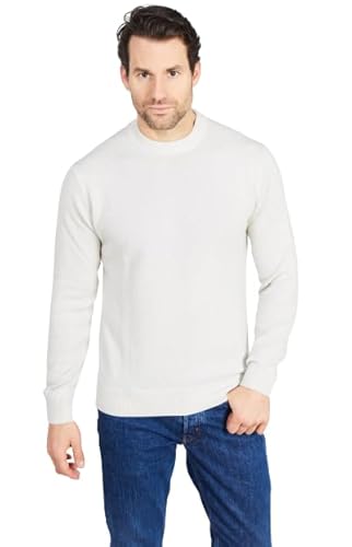 Jack Stuart Pullover für Herren, Winter, Wolle, Rundhalsausschnitt, weiß, X-Large von Jack Stuart