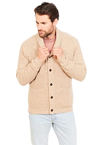 Jack Stuart - Strickjacke mit Schalkragen für Herren, beige, XX-Large von Jack Stuart