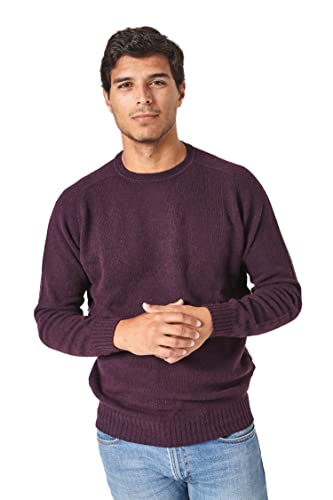 Jack Stuart - Wollmischung Pullover mit Rundhalsausschnitt für Herren, Weinrot, Medium von Jack Stuart