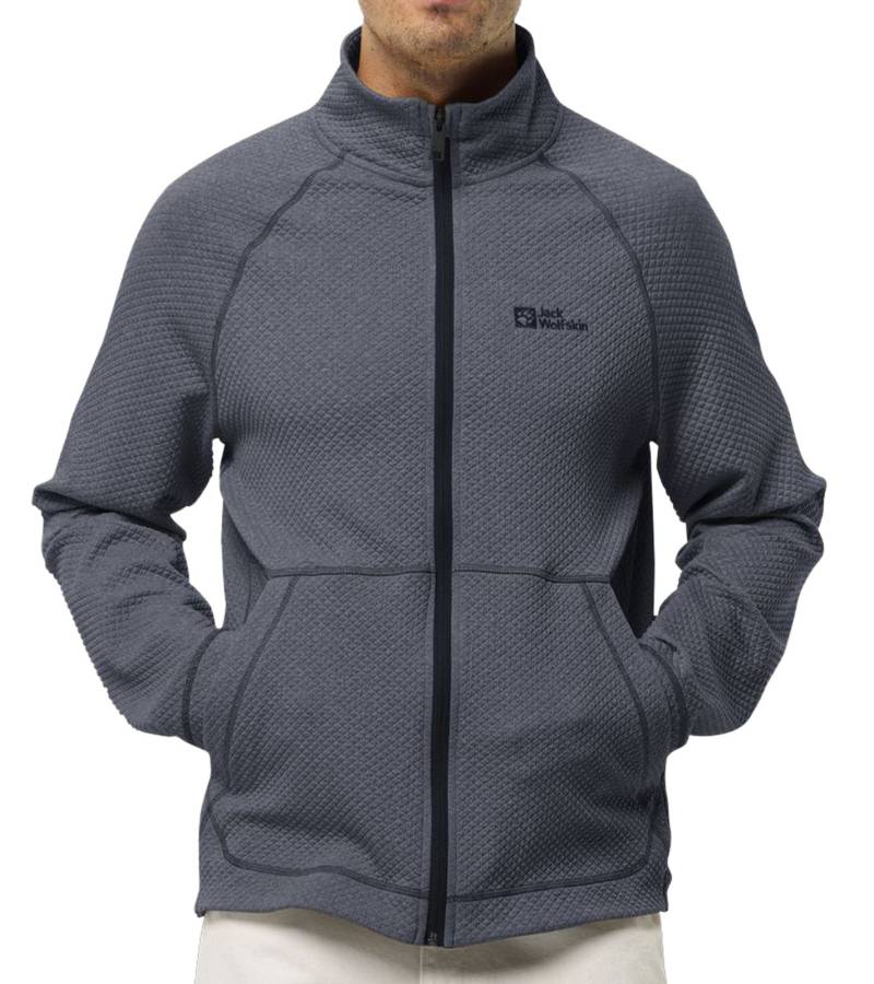 JACK WOLFSKIN Fernweh Jkt Herren Jacke Übergangs-Jacke mit Stehkragen 1711471_6000_003 Grau von Jack Wolfskin
