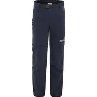 Jack Wolfskin Active Zip Off Pants Kids Zip-Off Hose Kinder 128 blue night blue von Jack Wolfskin