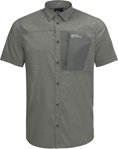 Jack Wolfskin Ausrüstung für Draussen & GmbH & Co Herren Kenovo Shirt Shortsleeve, Gecko Green, L von Jack Wolfskin