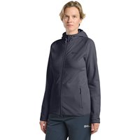 Jack Wolfskin Baiselberg Hooded FZ Women Fleecejacke Damen XL grey,black Graphite von Jack Wolfskin