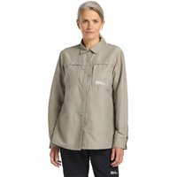 Jack Wolfskin Barrier LS Shirt Women Bluse mit Mücken- und Sonnenschutz Damen M grey stone von Jack Wolfskin