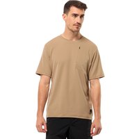 Jack Wolfskin Bike Commute T-Shirt Men Funktionsshirt Herren S beige sand storm von Jack Wolfskin