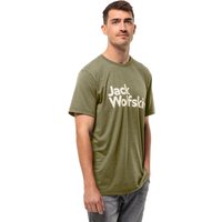 Jack Wolfskin Brand T-Shirt Men Funktionsshirt Herren M braun bay leaf von Jack Wolfskin