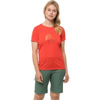 Jack Wolfskin Crosstrail Graphic T-Shirt Women Funktionsshirt Damen M tango orange tango orange von Jack Wolfskin