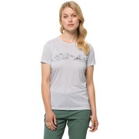 Jack Wolfskin Crosstrail Graphic T-Shirt Women Funktionsshirt Damen M white cloud white cloud von Jack Wolfskin